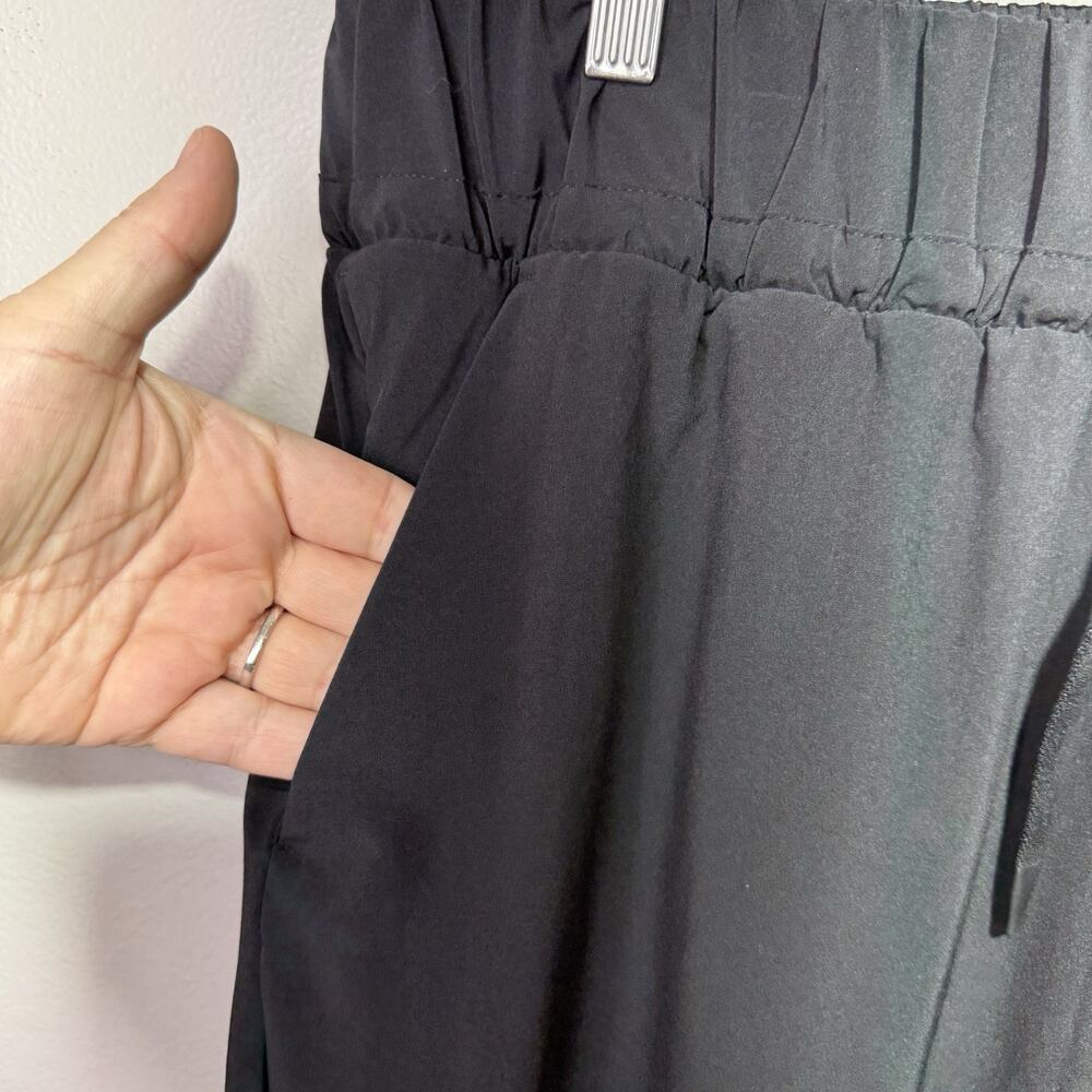 All in Motion Women’s XXL Black Woven Wide Leg Pants Loose Fit Drawstring Waist - Picture 3 of 10